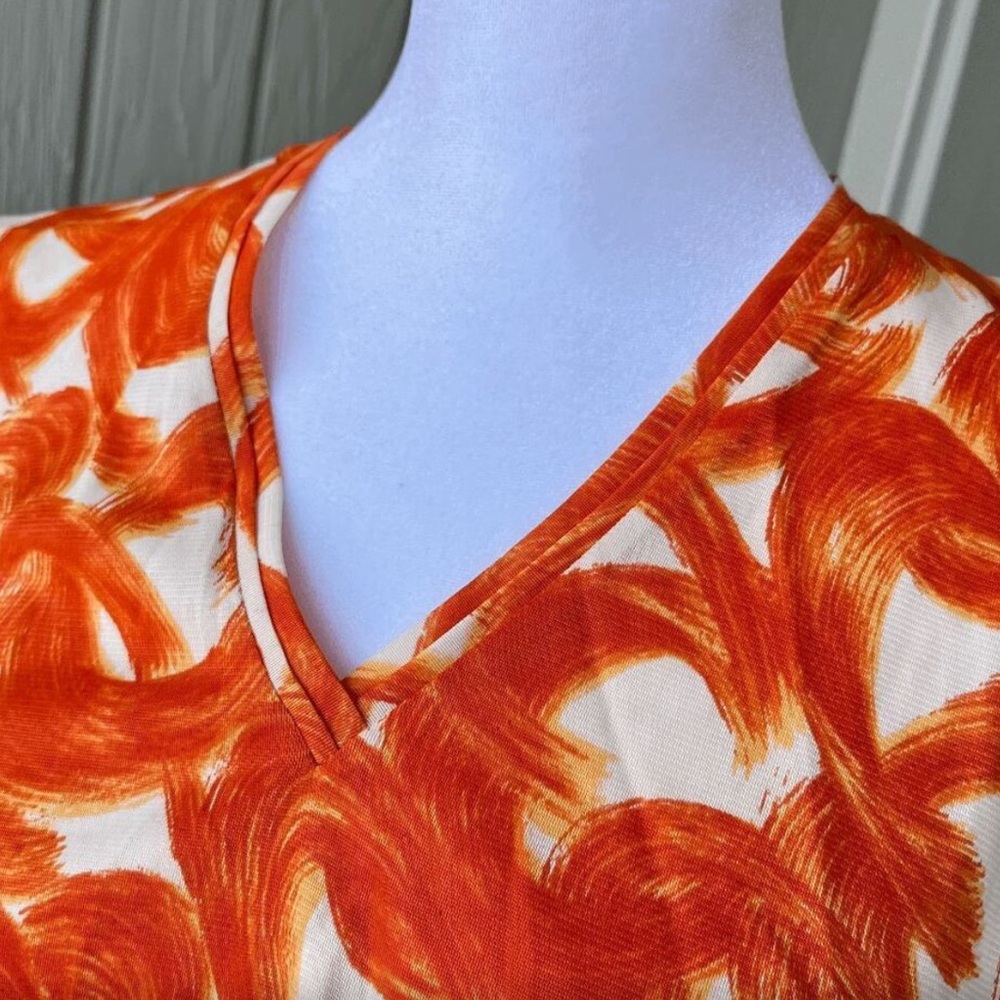 Vintage Painterly Swirl Dress • Pleated Skirt - Picture 5 of 7